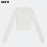 SMFK 2411 拥抱紧身运动上衣/雪山白