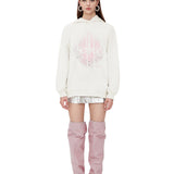 OZLANA SS2310 Silhouette Chandelier Oversized Hoodie