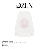 OZLANA SS2310 Silhouette Chandelier Oversized Hoodie