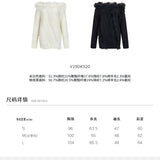 VIA PITTI 2502 一字肩设计感羊毛针织上衣 灰