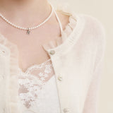 Kroche 2505 马海毛木耳边针织开衫白