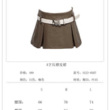 MeliMosa SS2305 A字压褶皮裙