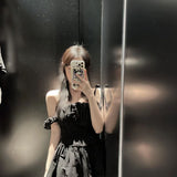 ELYWOOD 左右不对称绑带上衣 黑(偏小)