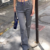 SEOOOCOOKIE Subway check trousers