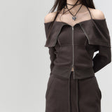VIA PITTI SS2307 卫衣半裙辣妹风 咖