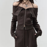 VIA PITTI SS2307 卫衣半裙辣妹风 咖