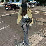 KOREAN COLLECTION 2410 直筒宽松阔腿牛仔裤
