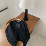 KOREAN COLLECTION 2510 卡通狗狗印花休闲卫衣 黑