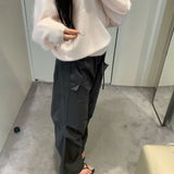 KOREAN COLLECTION 2510 简约阔腿工装裤 灰