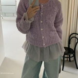 KOREAN COLLECTION 2510 立体花朵针织开衫