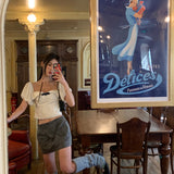 SEOOOCOOKIE Cargo Mini Skirt