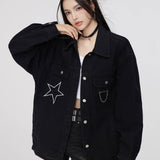MacyMccoy SS2308 星星牛仔外套 黑