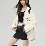 MacyMccoy SS2308 小香花呢廓形外套 米白