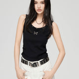 MacyMccoy SS2403 蝴蝶背心百搭 黑