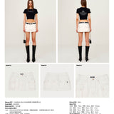 SMFK 2504 野路工装短裙 雪山白