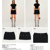SMFK 2504 野性豹纹工装短裙 荒野黑