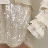SEOOOCOOKIE Sunset River Sequin Short Pants