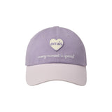 EMIS 2505 HEART WAPPEN TONE ON TONE BALL CAP -PURPLE