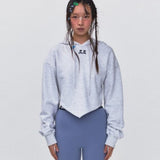 REST & RECREATION SS2404 ARROW POINT HOODIE LIGHT GRAY