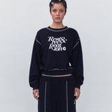 REST & RECREATION SS2404 COLORATION SWEATSHIRT NAVY