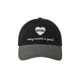 EMIS 2505 HEART WAPPEN TONE ON TONE BALL CAP-BLACK