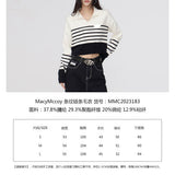 MacyMccoy SS2308 条纹链条毛衣