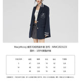 MacyMccoy SS2310 廓形毛呢西装外套 藏青