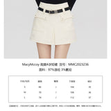 MacyMccoy SS2310 高腰A字短裙 咖