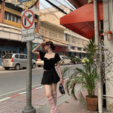 SEOOOCOOKIE Stephanie Black Velvet Top