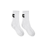 REST & RECREATION SS2404 Logo Mid Socks White