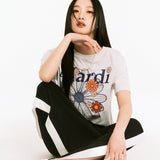 MARDI MERCREDI 2503 TSHIRT FLOWERMARDI BLOSSOM_HEATHER NAVY