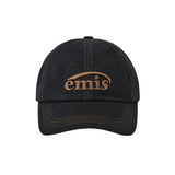 EMIS 2505 WASHED DENIM BALL CAP-GRAY/BLACK