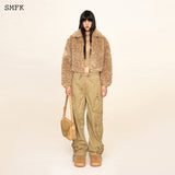 SMFK SS2310 探险家皮草短身夹克 小麦