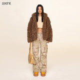 SMFK SS2310 探险家户外皮草帽衫 棕