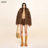 SMFK SS2310 探险家户外皮草帽衫 棕