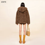SMFK SS2310 探险家户外皮草帽衫 棕