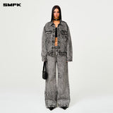 SMFK 2501 风暴花园阔身牛仔夹克 灰