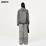 SMFK 2501 风暴花园阔身牛仔夹克 灰