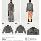 SMFK 2501 风暴花园阔身牛仔夹克 灰