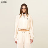 SMFK SS2312 流浪丝绒训练夹克 白