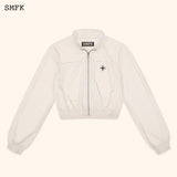 SMFK SS2312 流浪丝绒训练夹克 白