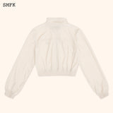 SMFK SS2312 流浪丝绒训练夹克 白