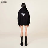 SMFK SS2312 经典十字花涂鸦帽衫 黑
