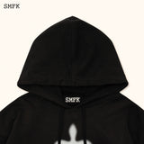 SMFK SS2312 经典十字花涂鸦帽衫 黑