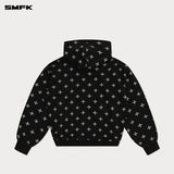 SMFK 2501 满印十字花全棉连帽卫衣