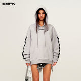 SMFK 2503 基因链条赛车阔身帽衫/尘埃灰