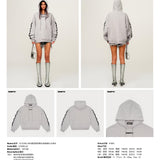 SMFK 2503 基因链条赛车阔身帽衫/尘埃灰