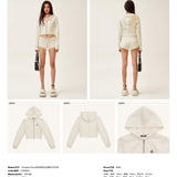 SMFK SS2402 流浪修身运动帽衫 奶白