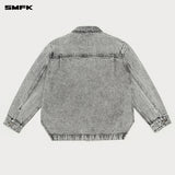 SMFK 2503 十字经典野性牛仔衬衫/尘埃灰