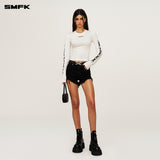 SMFK 2503 基因链条运动上衣/雪山白